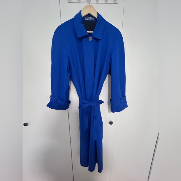 Vintage Klein Blue Trench Coat - Picture 2 of 7